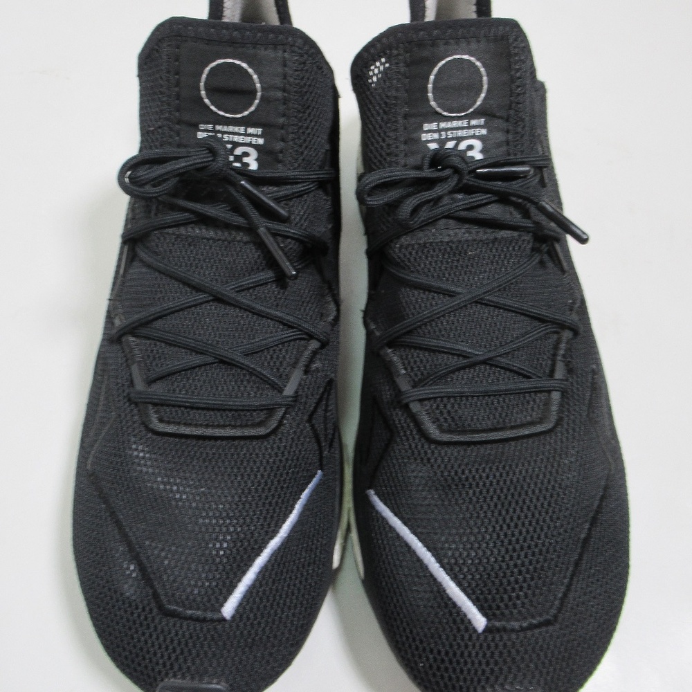 adidas Y-3 Men's Adizero Runner Black/Black White D97837 Size 12 1/2 / 12 UK